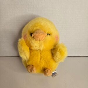 Aurora Chickadee Chick Plush Stuffed Animal Easter Rolly Pet Yellow Beanbag 5"